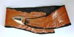 Hotsjok design cognac slangeskinds-b�lte